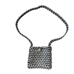 Handmade Bottle Cap Purse Silver Crossbody Mini- Custom Sustainable Fashion